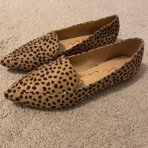 Ccocci Ariel Leopard Pointed Toe Slip On Shoes Flats Size 7.5M